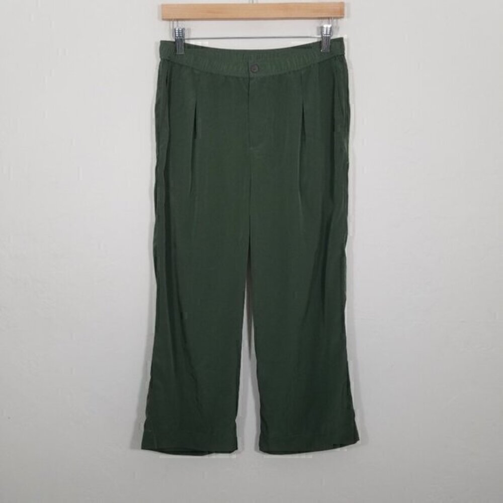 J. Crew Satin Crop Pants Green Size 2